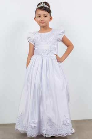 Beautiful communion dress with beads and laces 2911 by Cinderella Couture