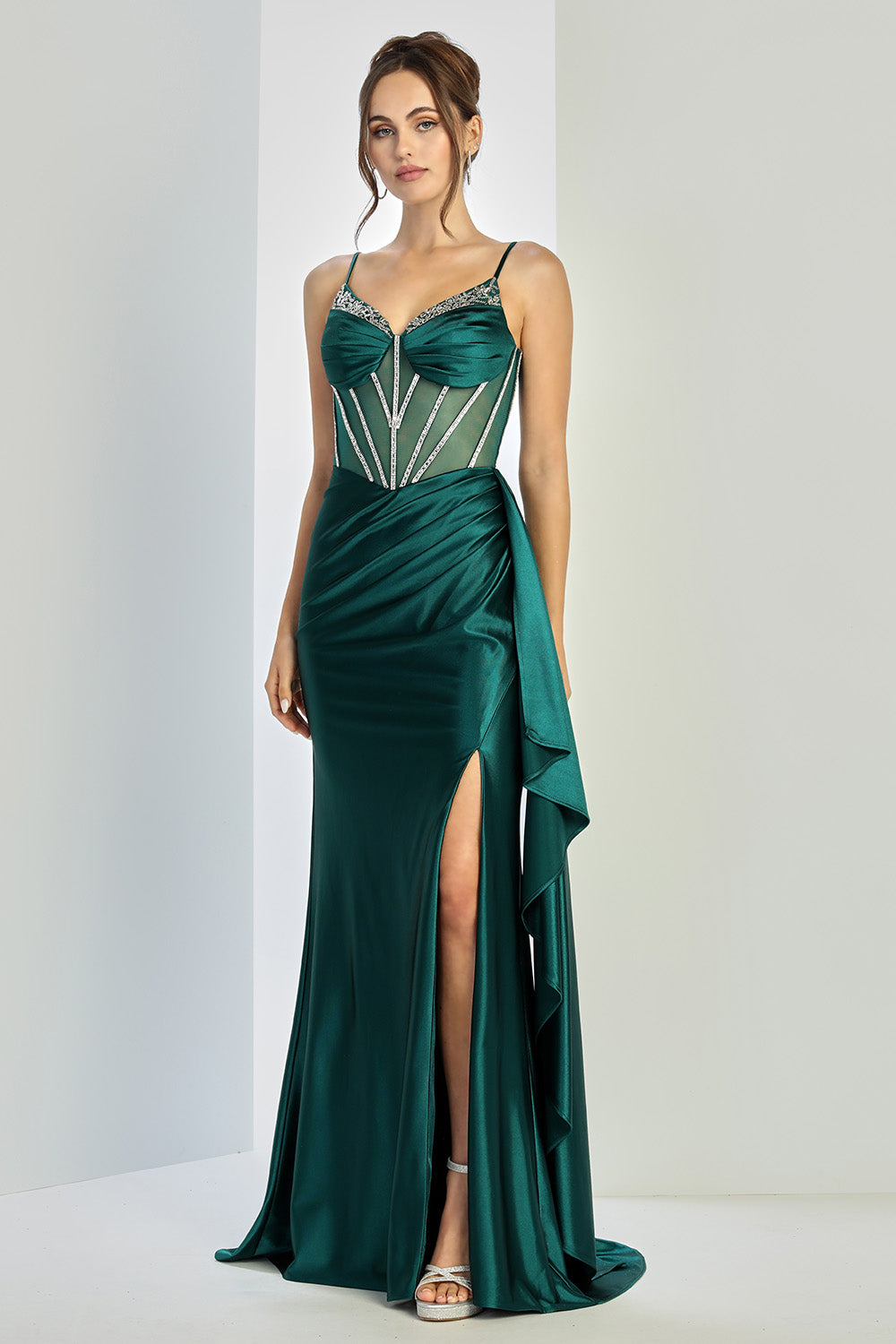 Beautiful satin dress that shapes your figure, perfect for your parties 3249 BY ADORA DESIGN