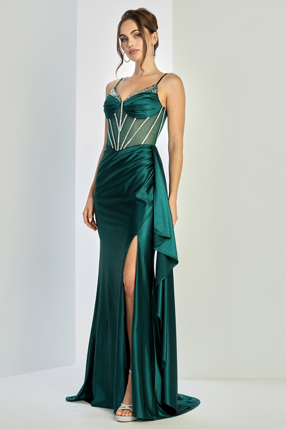Beautiful satin dress that shapes your figure, perfect for your parties 3249 BY ADORA DESIGN