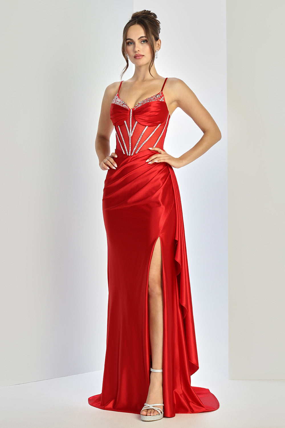 Beautiful satin dress that shapes your figure, perfect for your parties 3249 BY ADORA DESIGN