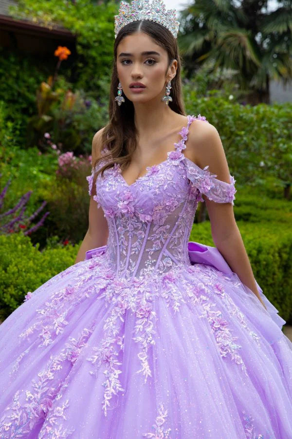 Perfect dress with ruffles, giving the appearance of an antique dress perfect for a quince or sweet sixteen GL3520 (GLS) BY GLORIA