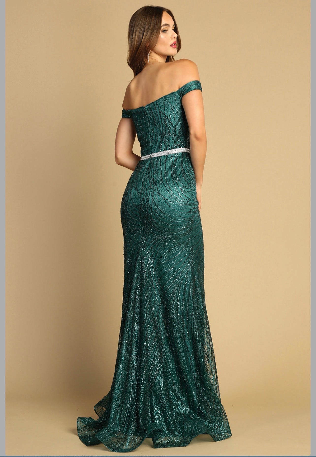 With glitter fabric and a little touch of diamond belt . 3093 by ADORA DESIGN