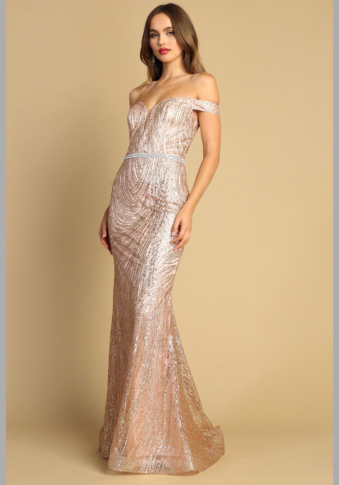 With glitter fabric and a little touch of diamond belt . 3093 by ADORA DESIGN