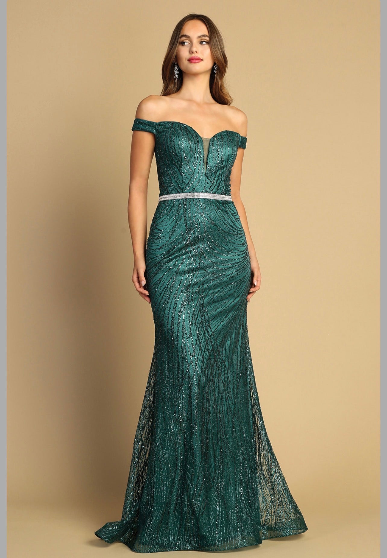 With glitter fabric and a little touch of diamond belt . 3093 by ADORA DESIGN