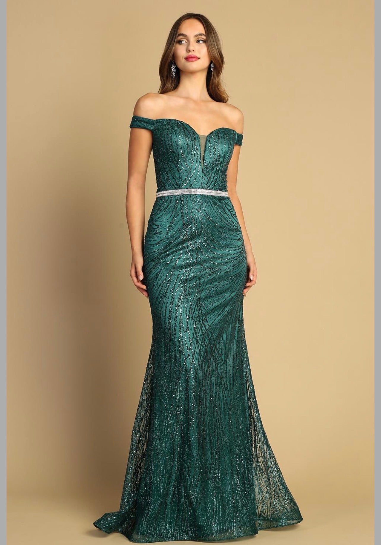 With glitter fabric and a little touch of diamond belt . 3093 by ADORA DESIGN