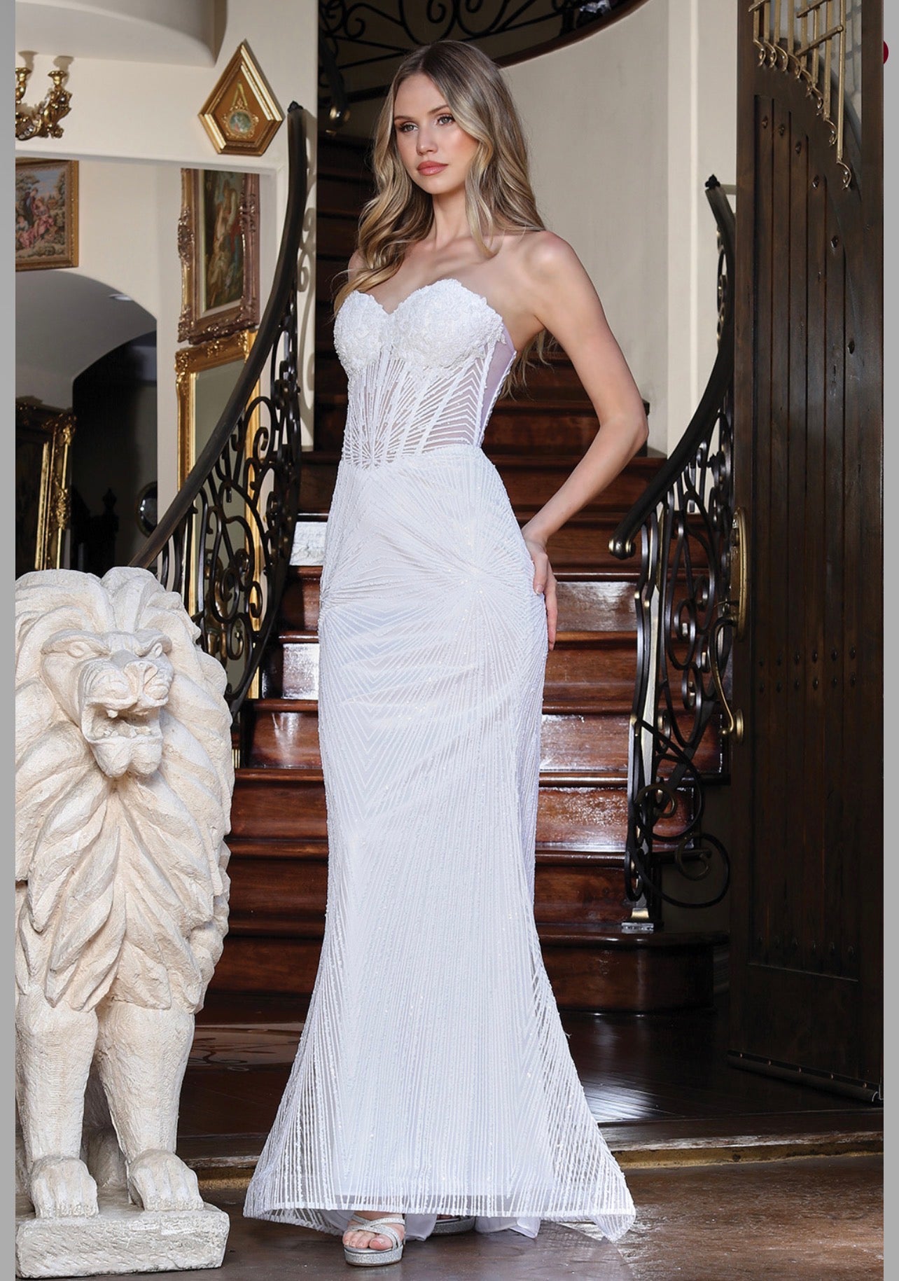 Perfect mermaid silhouette dress special for your event. 3279-01 BY ADORA DESIGN