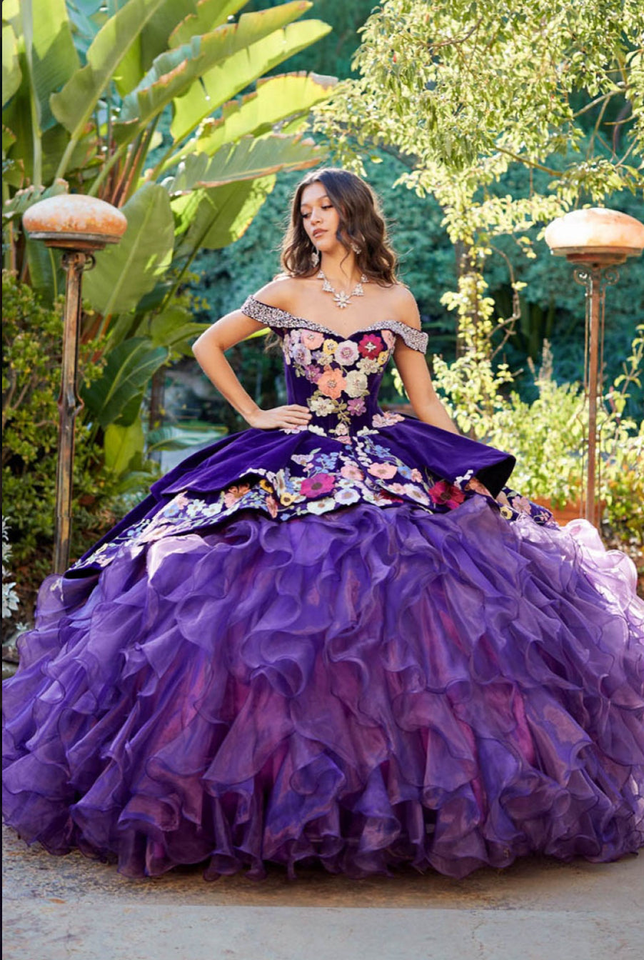 Charro, Multi Colored Floral. PQ1050 by Bella Couture.
