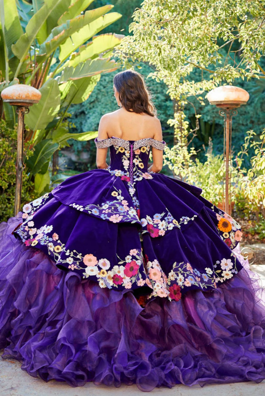 Charro, Multi Colored Floral. PQ1050 by Bella Couture.