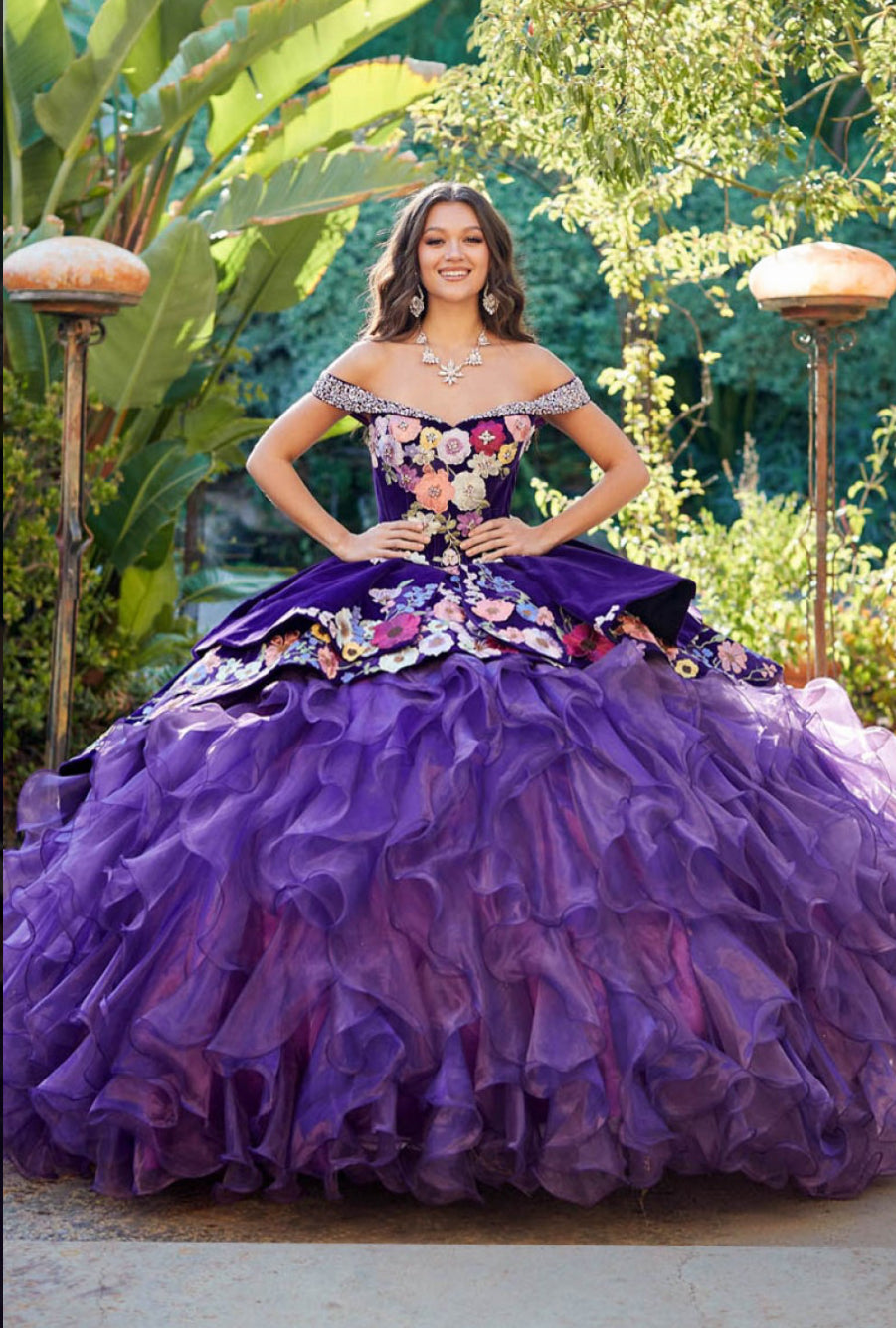 Charro, Multi Colored Floral. PQ1050 by Bella Couture.