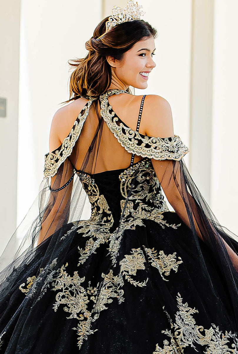 Embroidered Lace Quinceanera dress. PQ1016 By Bella Couture.