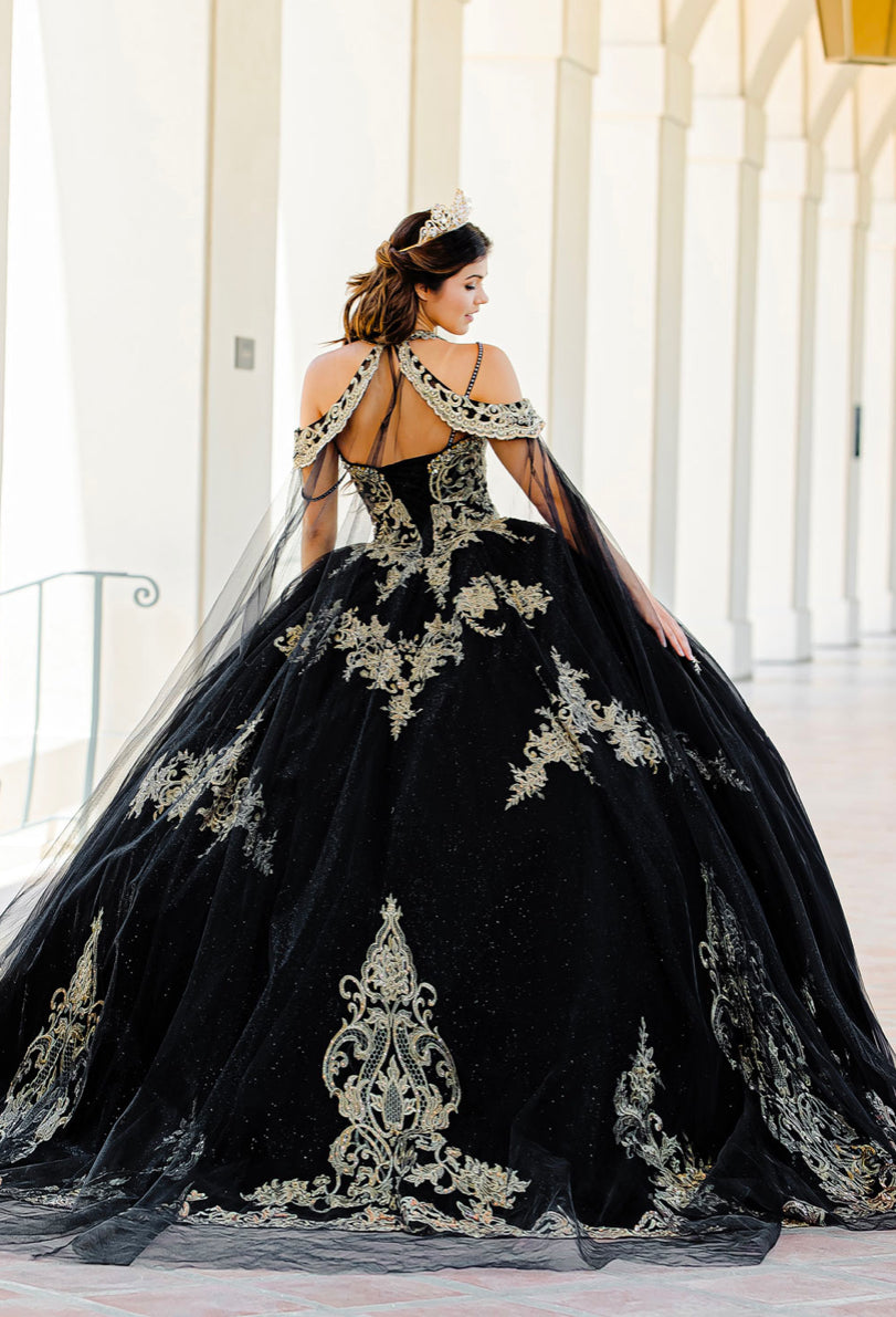 Embroidered Lace Quinceanera dress. PQ1016 By Bella Couture.