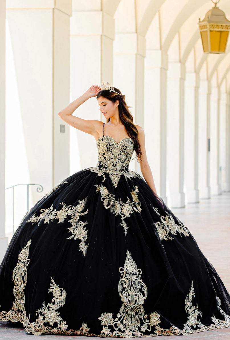 Embroidered Lace Quinceanera dress. PQ1016 By Bella Couture.