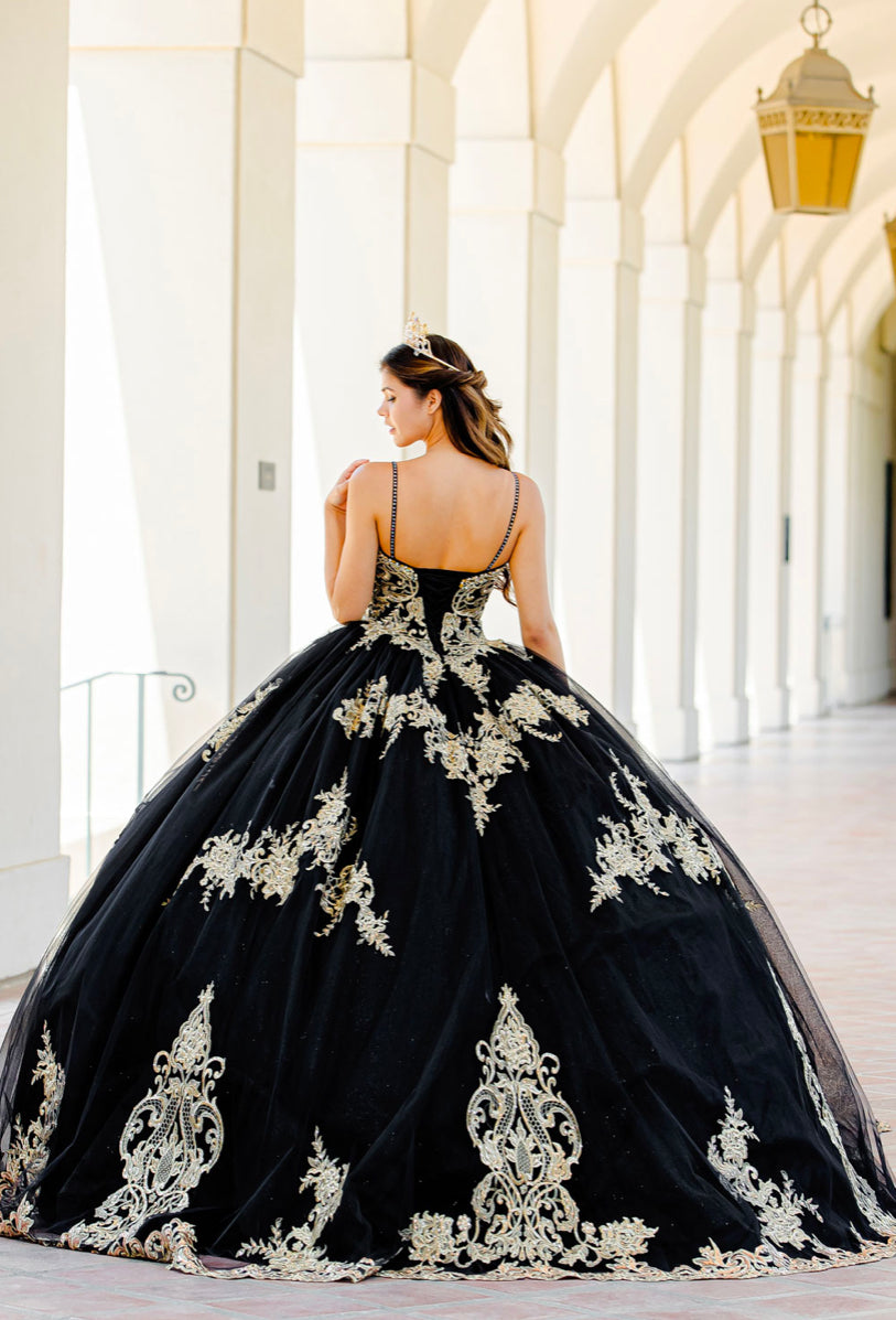 Embroidered Lace Quinceanera dress. PQ1016 By Bella Couture.