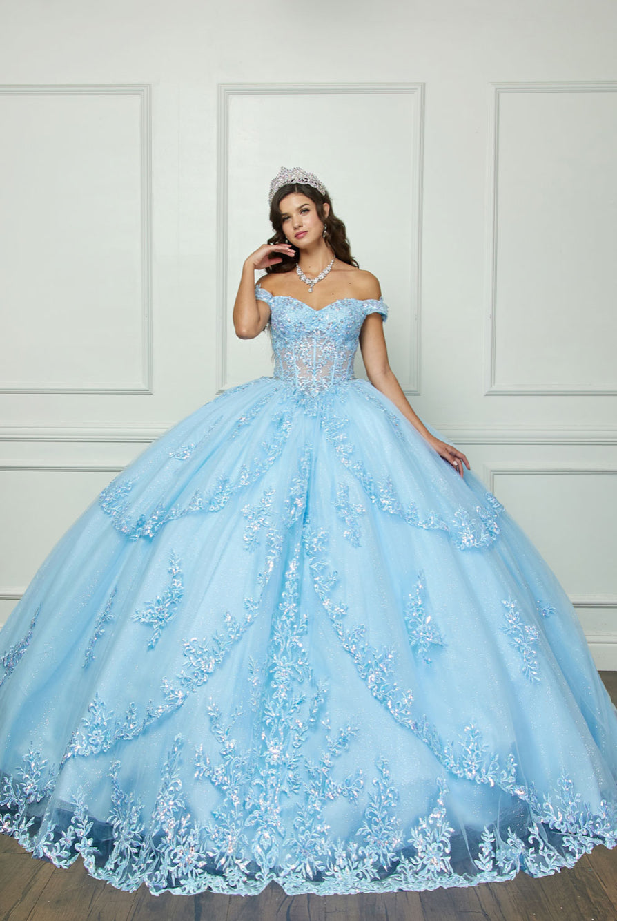 Multi-tiered Illusion Skirt, Off Shoulder. PQ1060 by Bella Couture