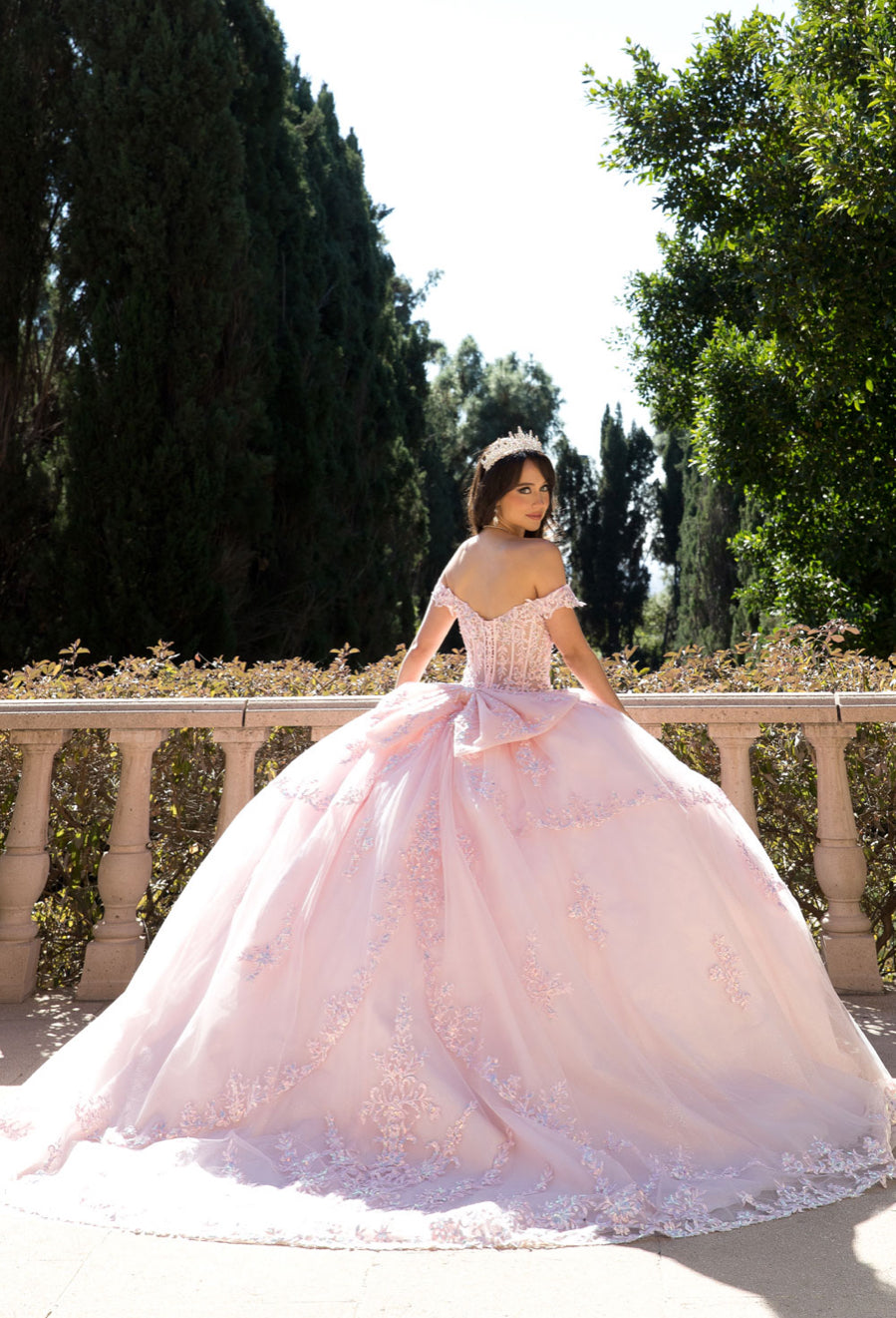 Multi-tiered Illusion Skirt, Off Shoulder. PQ1060 by Bella Couture