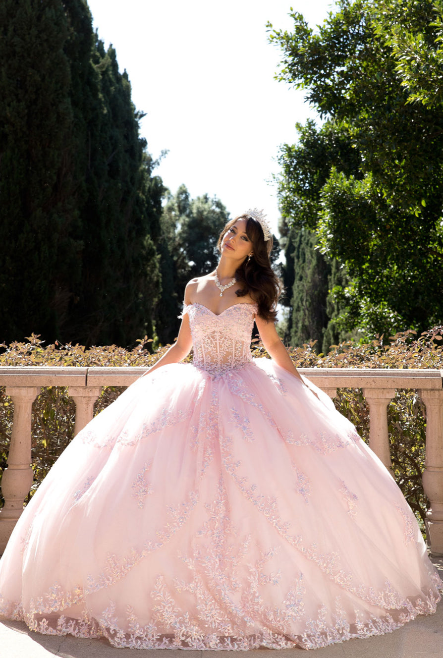 Multi-tiered Illusion Skirt, Off Shoulder. PQ1060 by Bella Couture