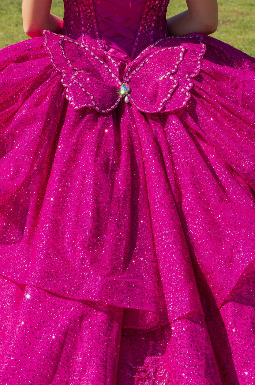 Off Shoulder Butterfly Quinceanera Dress. 8120J by Cinderella Couture