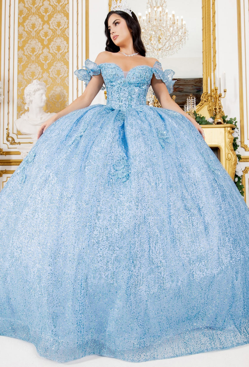 Off Shoulder Butterfly Quinceanera Dress. 8120J by Cinderella Couture