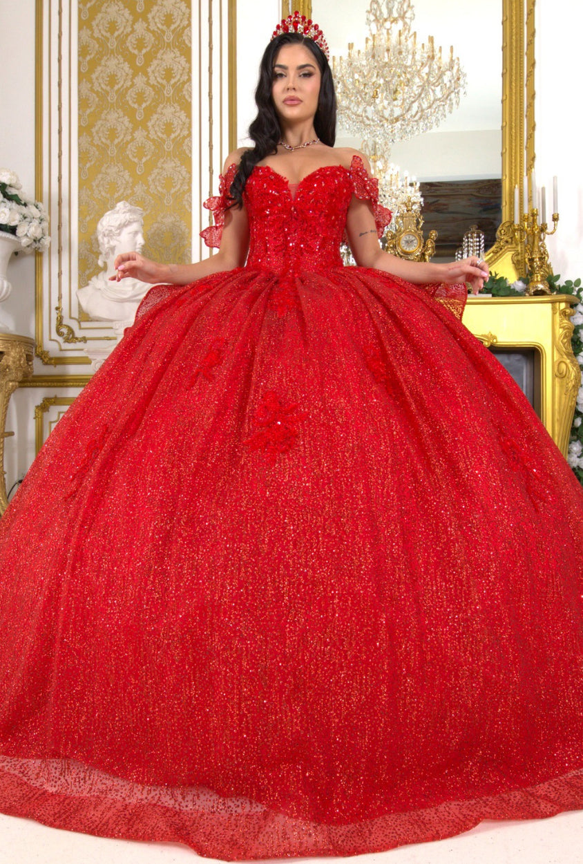 Off Shoulder Butterfly Quinceanera Dress. 8120J by Cinderella Couture