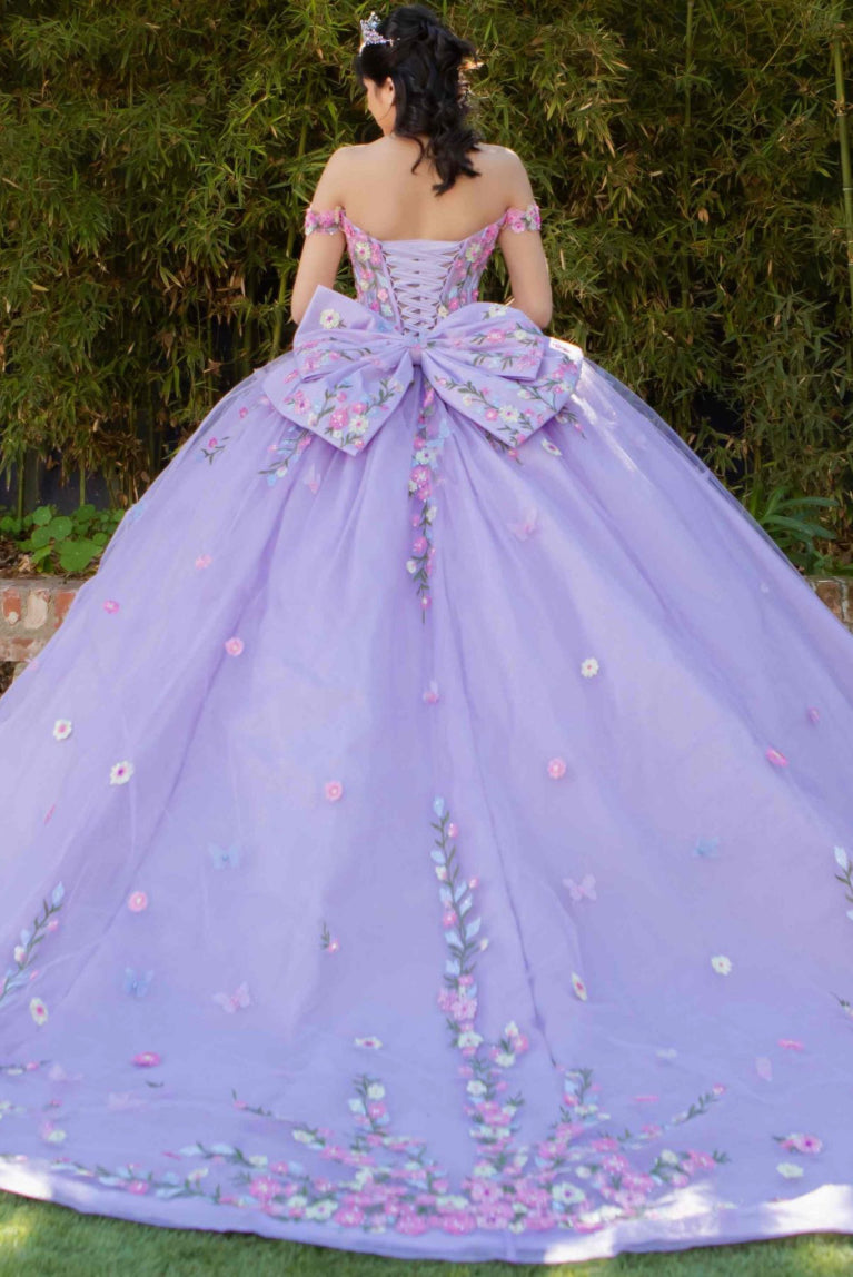 Colorful Daisy Embroidery Dress. 8260J by Cinderella Couture