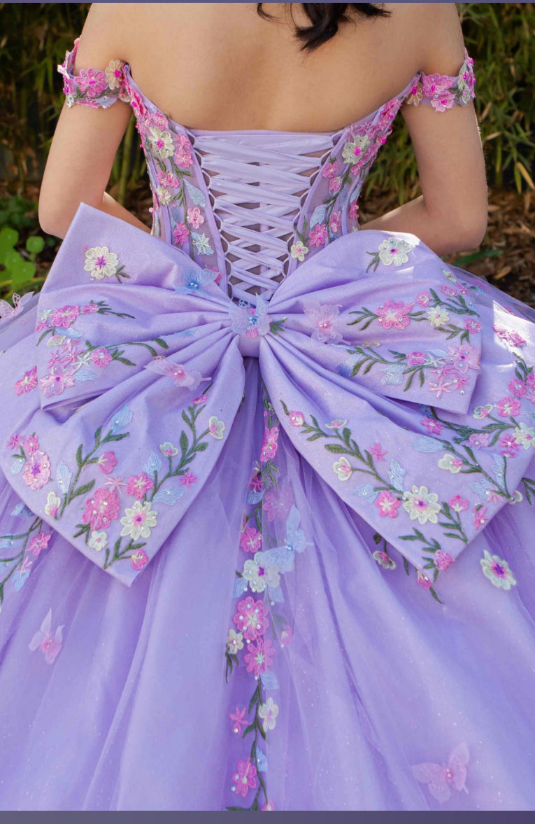 Colorful Daisy Embroidery Dress. 8260J by Cinderella Couture