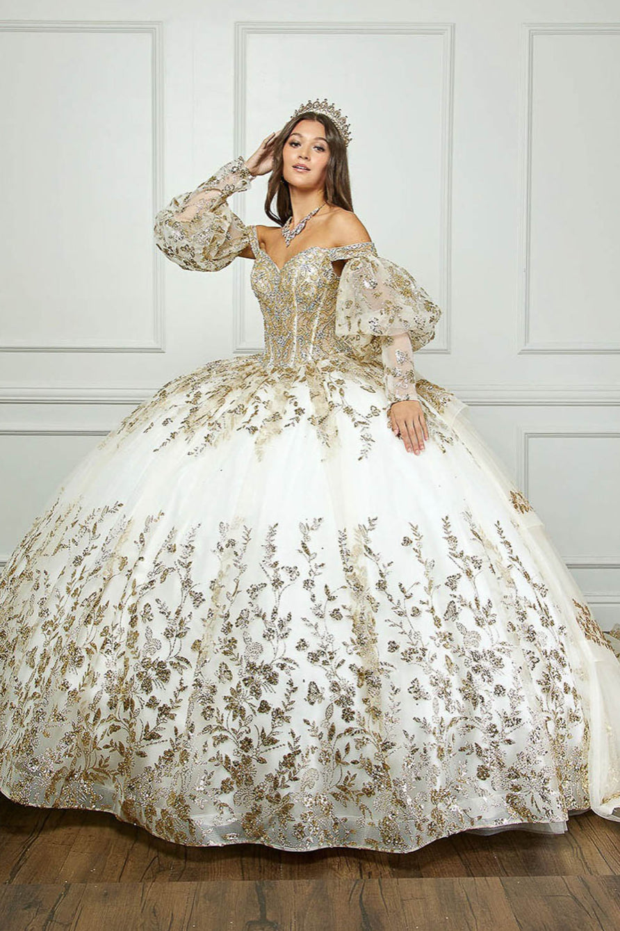 Detachable Train With Stones and Gems. PQ1041 by Bella Couture.