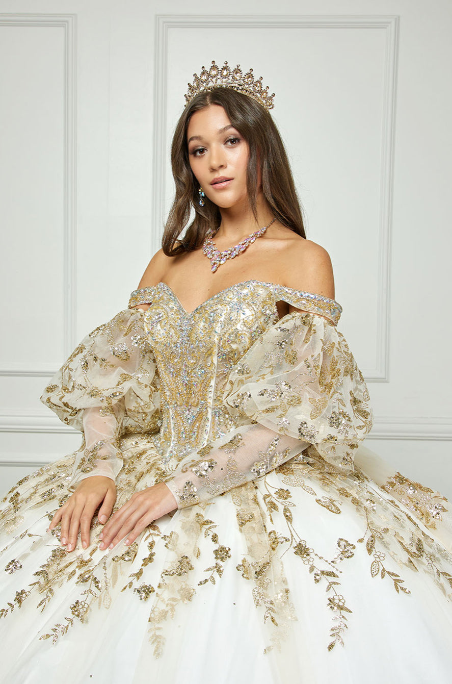 Detachable Train With Stones and Gems. PQ1041 by Bella Couture.