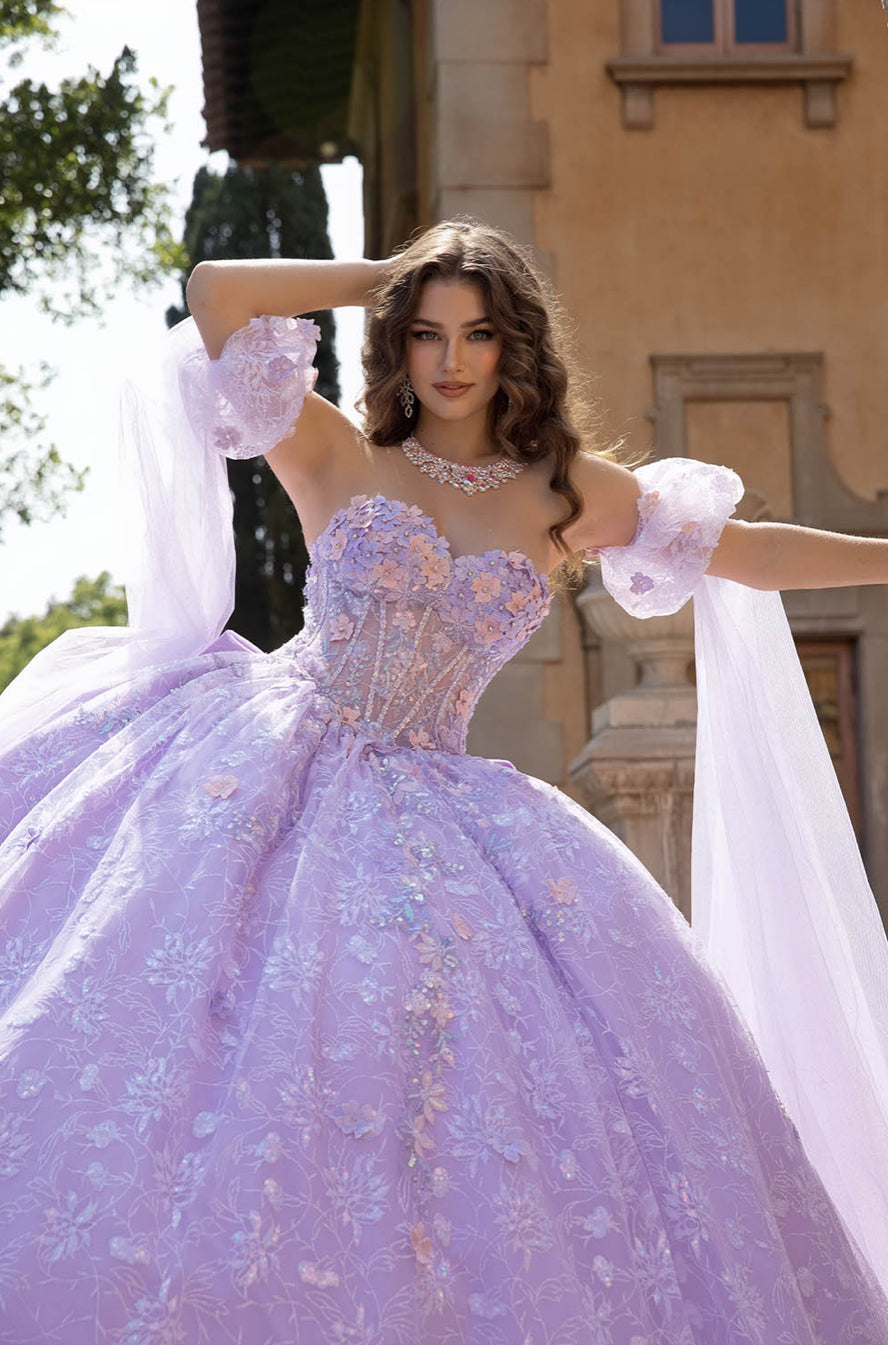 Multi-Colored Blossom Quinceanera Dream. PQ1084 BY BELLA COUTURE