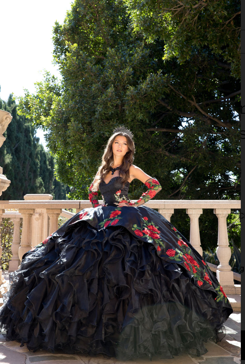 Charro, Rose Quince Dress. PQ1083 BY BELLA COUTURE