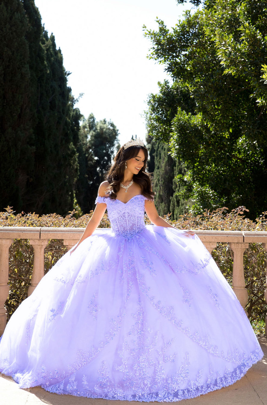 Multi-tiered Illusion Skirt, Off Shoulder. PQ1060 by Bella Couture