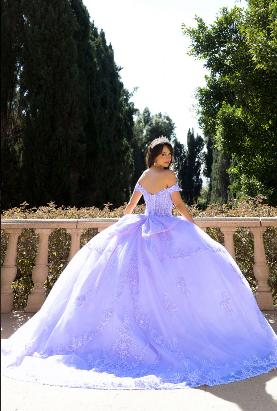 Multi-tiered Illusion Skirt, Off Shoulder. PQ1060 by Bella Couture
