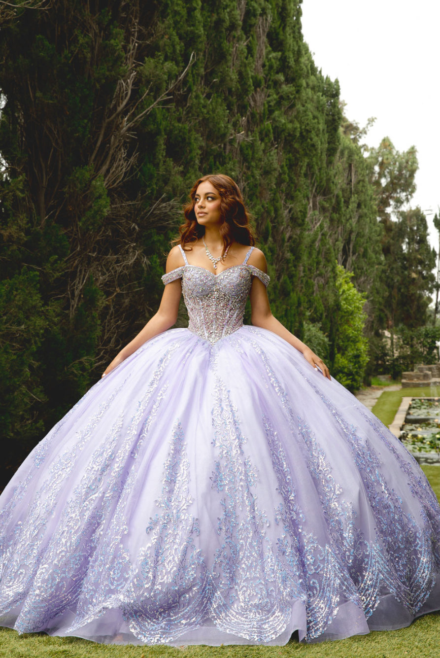 Platinum Quinceanera Dress. PQ1077 by Bella Couture