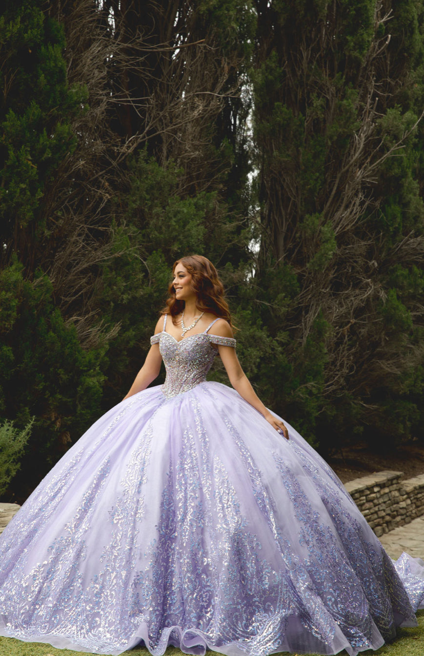 Platinum Quinceanera Dress. PQ1077 by Bella Couture