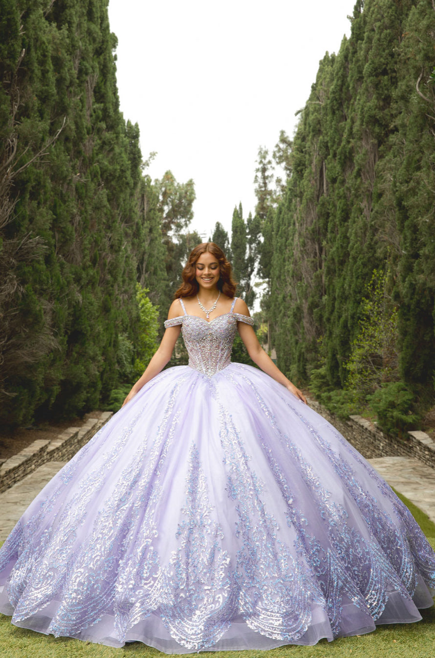 Platinum Quinceanera Dress. PQ1077 by Bella Couture
