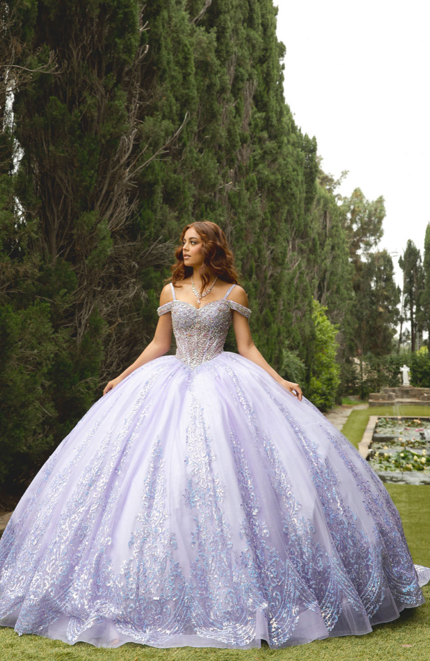 Platinum Quinceanera Dress. PQ1077 by Bella Couture