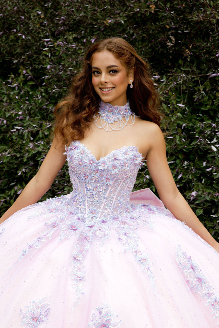 Sparkly Quince Dress with Matching Choker. Pq1091 by BELLA COUTURE