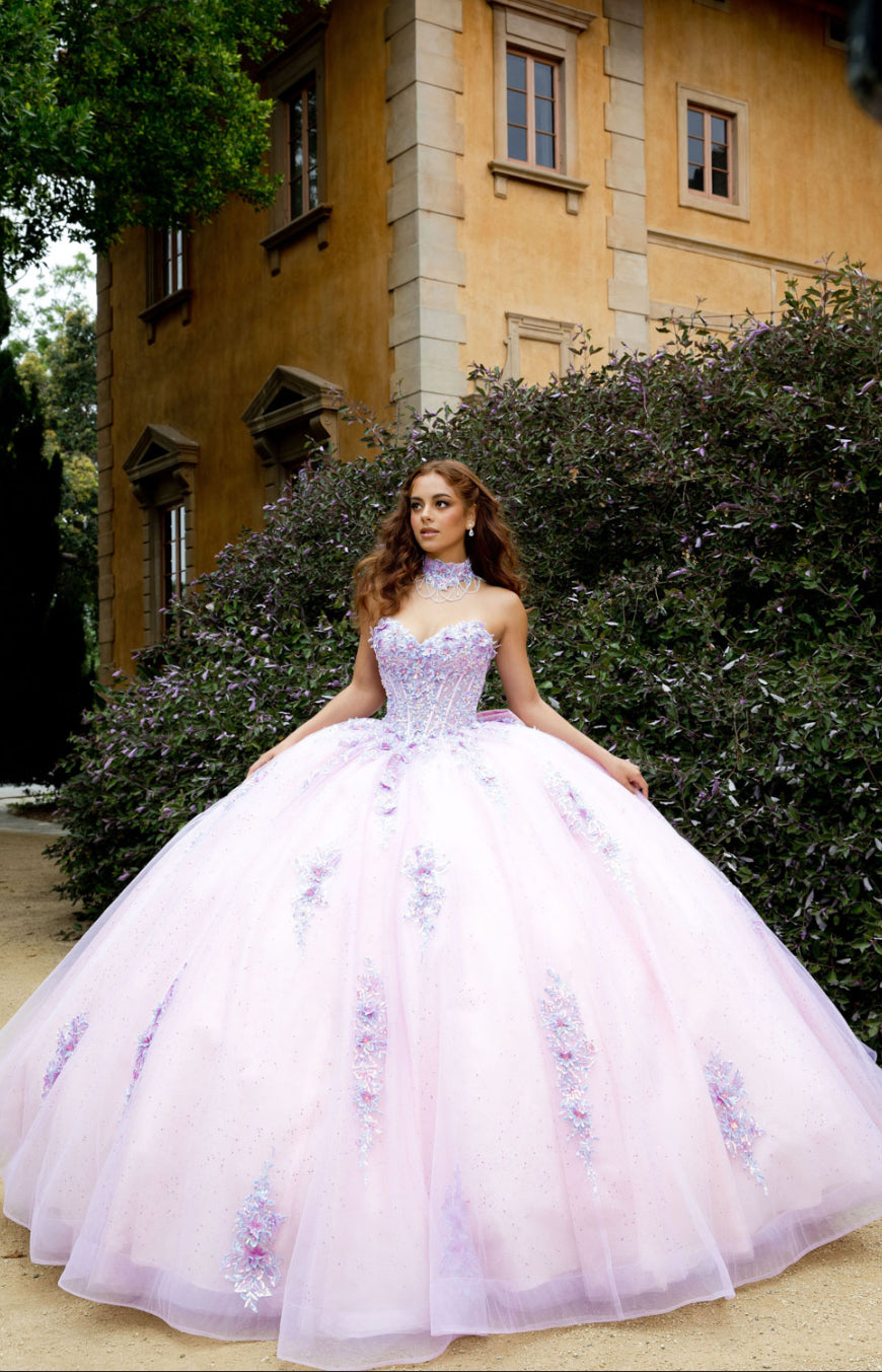 Sparkly Quince Dress with Matching Choker. Pq1091 by BELLA COUTURE