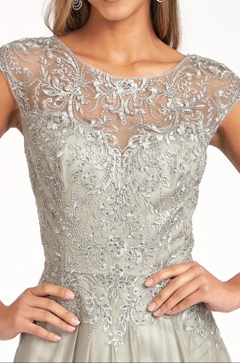 Beads Embellished Embroidered A-line Dress. GL3068 GLS BY ELIZABETH K