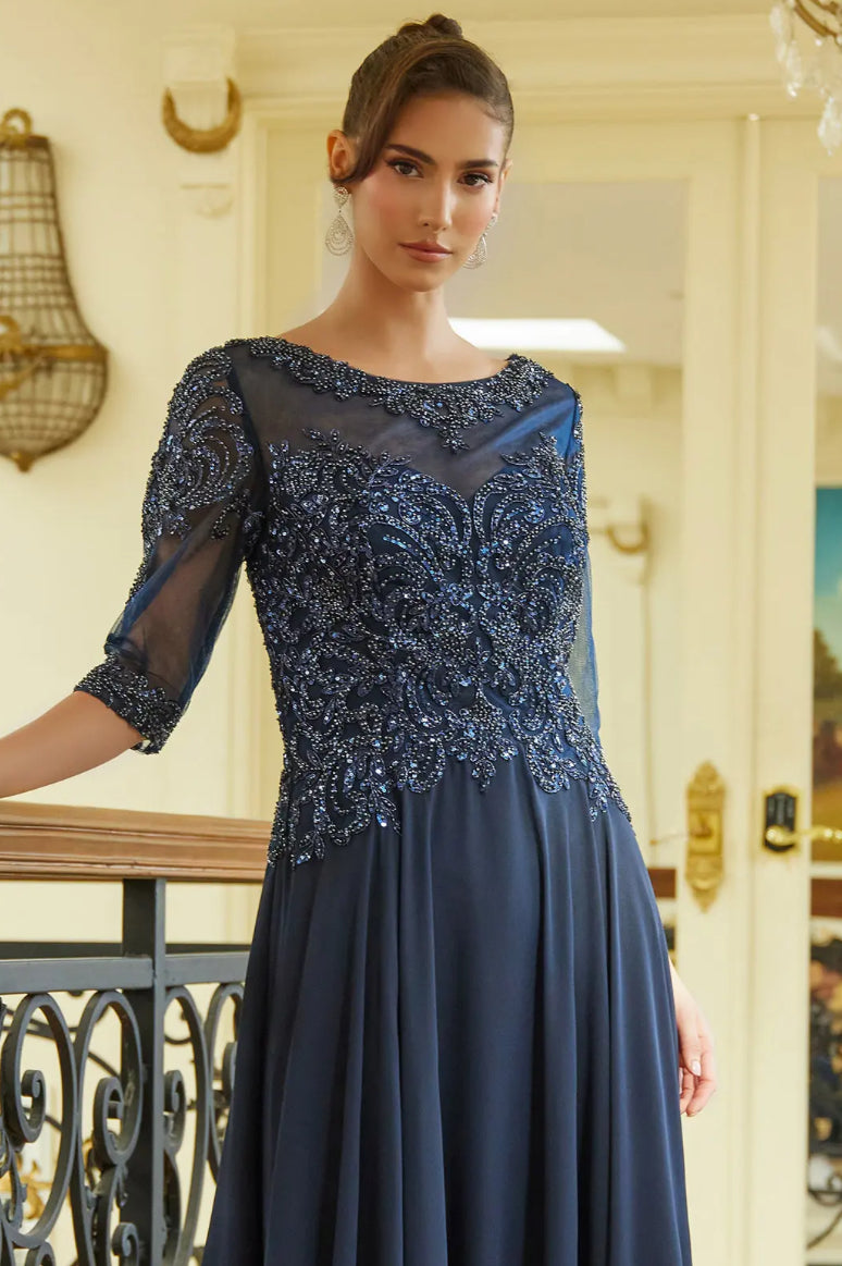 Embellished with beads, sequins, and metallic thread. GL3599 GLS ELIZABETH K