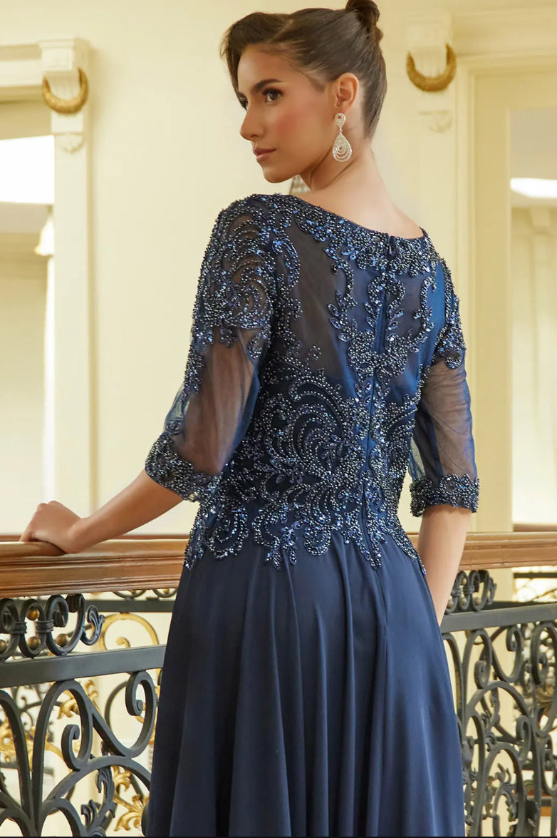 Embellished with beads, sequins, and metallic thread. GL3599 GLS ELIZABETH K