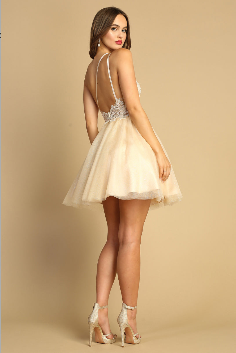 See-through corset, one strap dress. 1040 BY ADORA DESIGN
