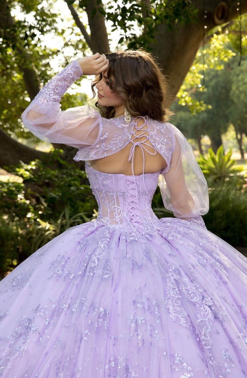 Elegant Quince Dress with Matching Bolero. PQ1097 BY BELLA COUTURE