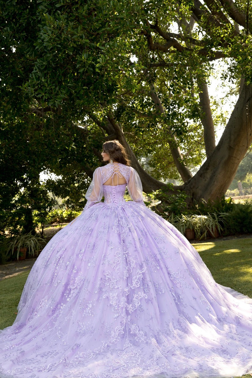 Elegant Quince Dress with Matching Bolero. PQ1097 BY BELLA COUTURE