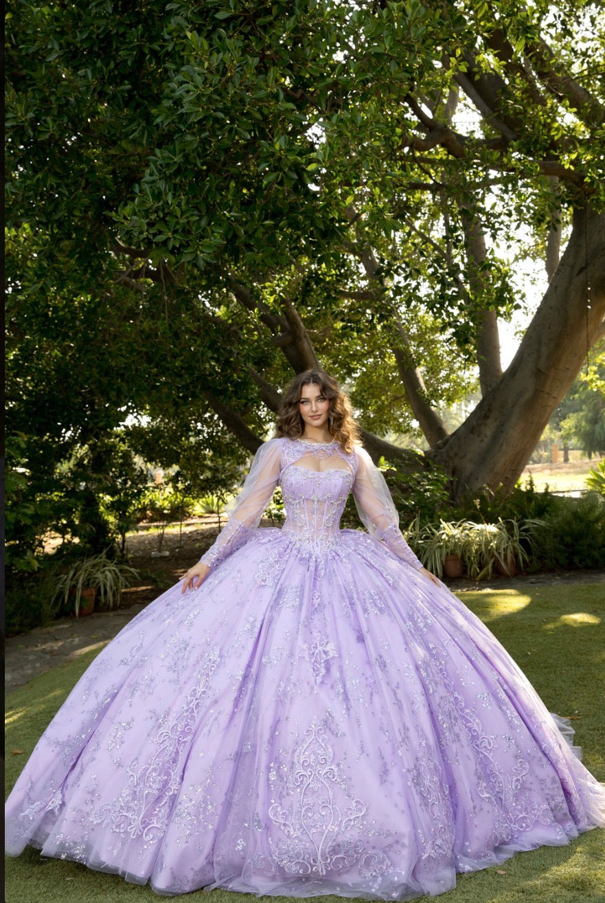 Elegant Quince Dress with Matching Bolero. PQ1097 BY BELLA COUTURE