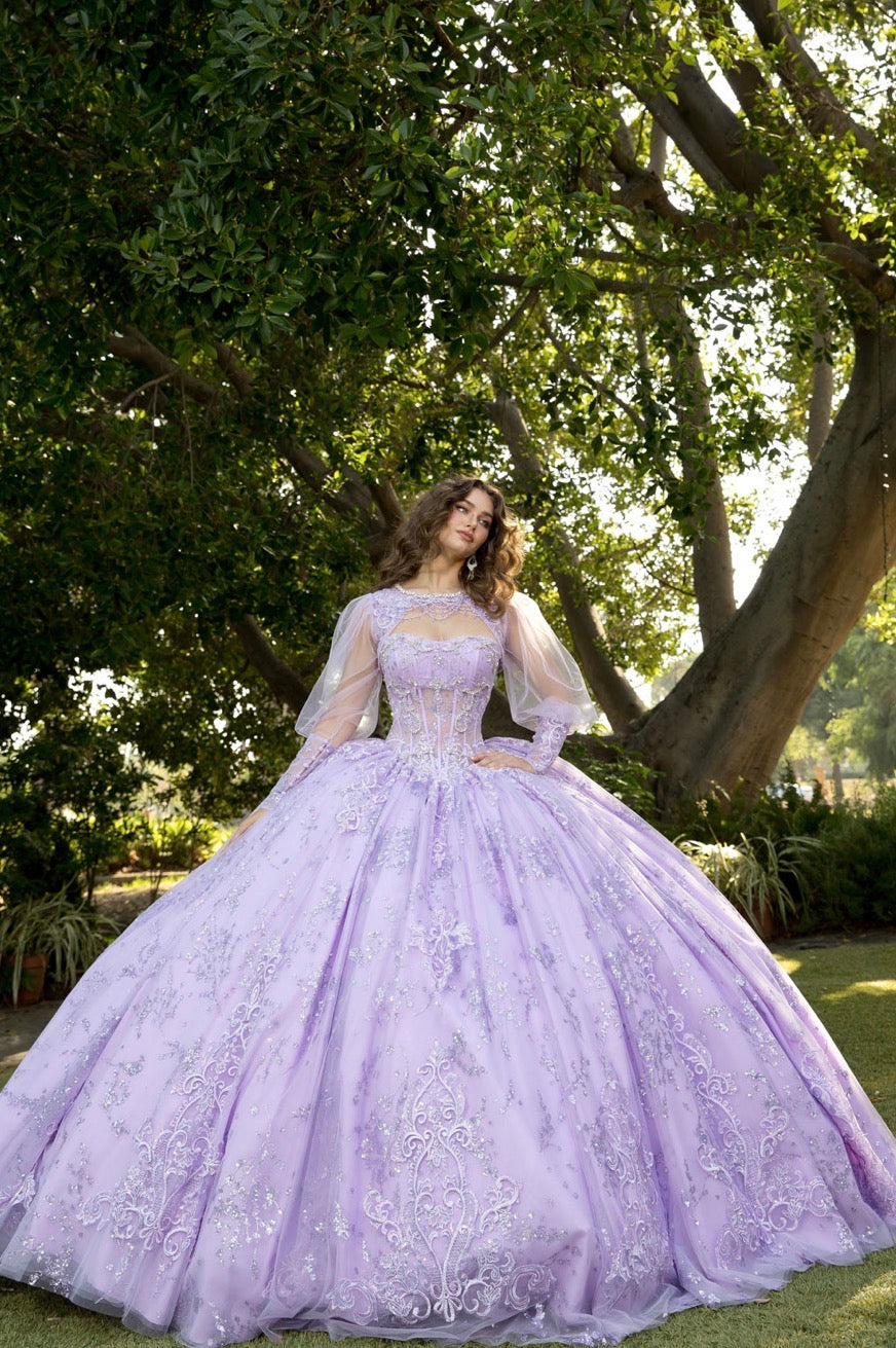 Elegant Quince Dress with Matching Bolero. PQ1097 BY BELLA COUTURE