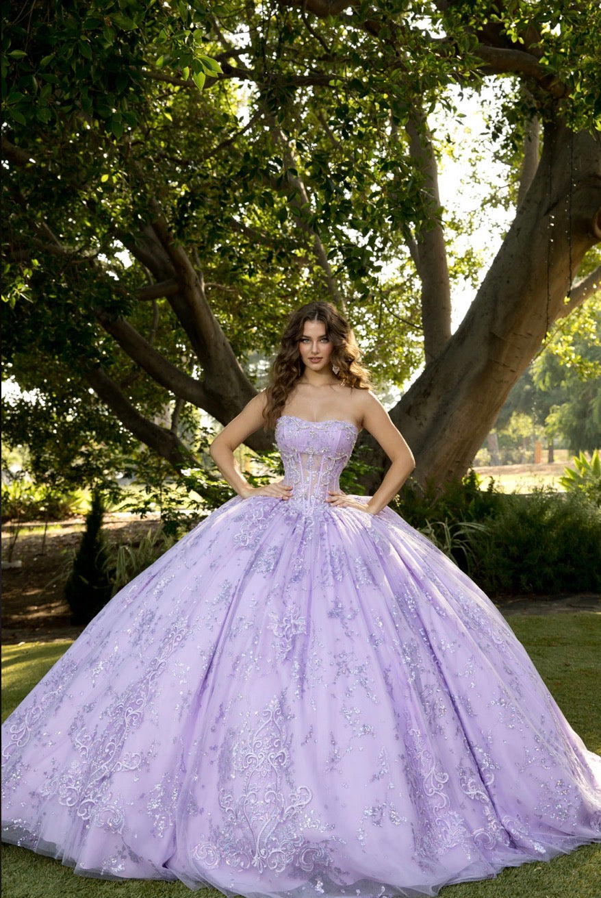 Elegant Quince Dress with Matching Bolero. PQ1097 BY BELLA COUTURE