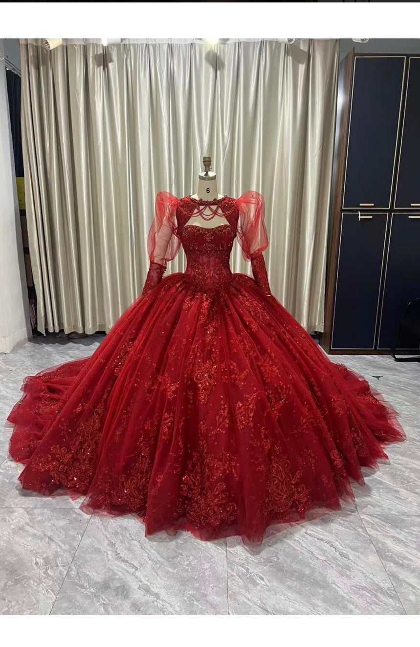 Elegant Quince Dress with Matching Bolero. PQ1097 BY BELLA COUTURE