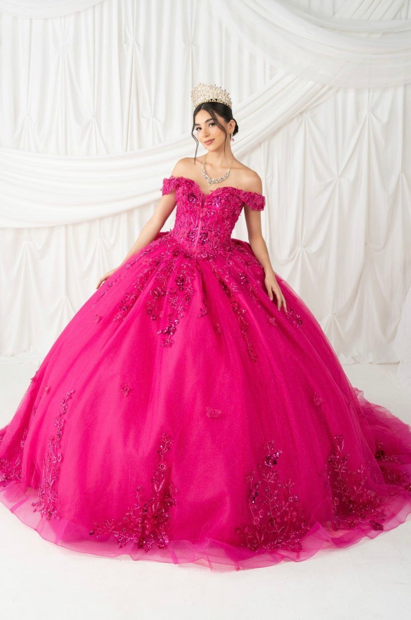 Off Shoulder Quinceanera Dress. 8111J by Cinderella Couture