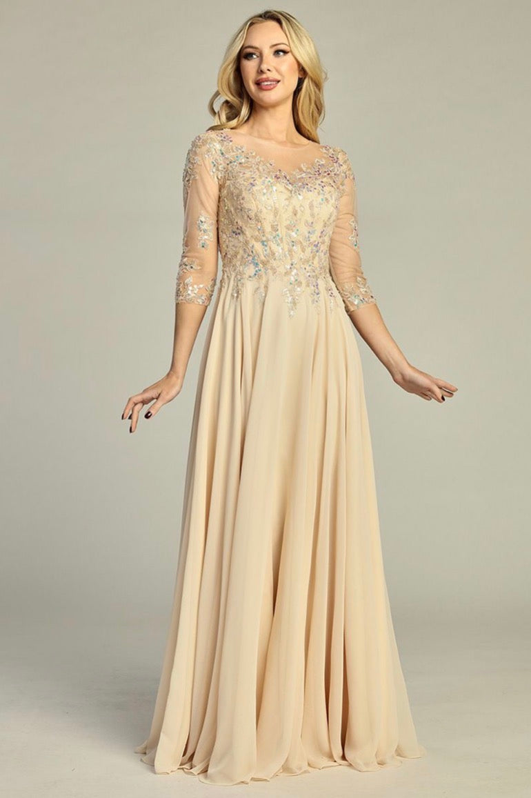 Embellished with beads, sequins. A-line skirt. 7905k BY LET´S CORP