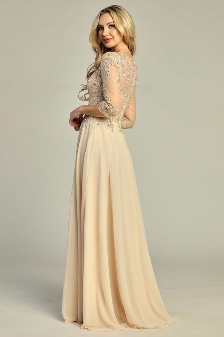 Embellished with beads, sequins. A-line skirt. 7905k BY LET´S CORP